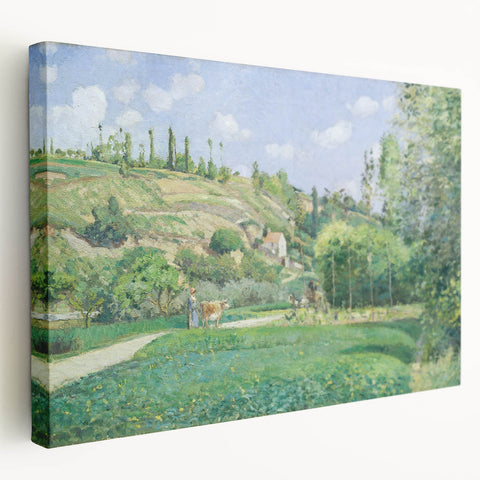 A Cowherd at Valhermeil - Impressionist Landscape by Camille Pissarro