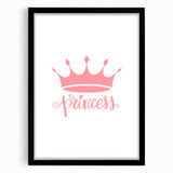 Girls Room Wall Art – Princess Crown Nursery Print