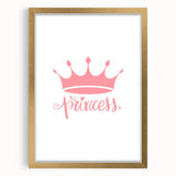 Girls Room Wall Art – Princess Crown Nursery Print