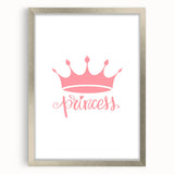 Girls Room Wall Art – Princess Crown Nursery Print