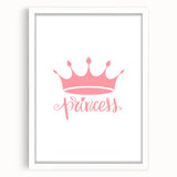 Girls Room Wall Art – Princess Crown Nursery Print