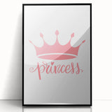 Girls Room Wall Art – Princess Crown Nursery Print