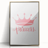 Girls Room Wall Art – Princess Crown Nursery Print