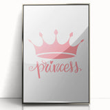 Girls Room Wall Art – Princess Crown Nursery Print