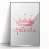 Girls Room Wall Art – Princess Crown Nursery Print