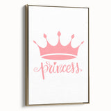 Girls Room Wall Art – Princess Crown Nursery Print