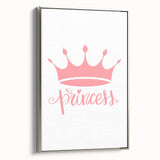 Girls Room Wall Art – Princess Crown Nursery Print