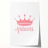 Girls Room Wall Art – Princess Crown Nursery Print