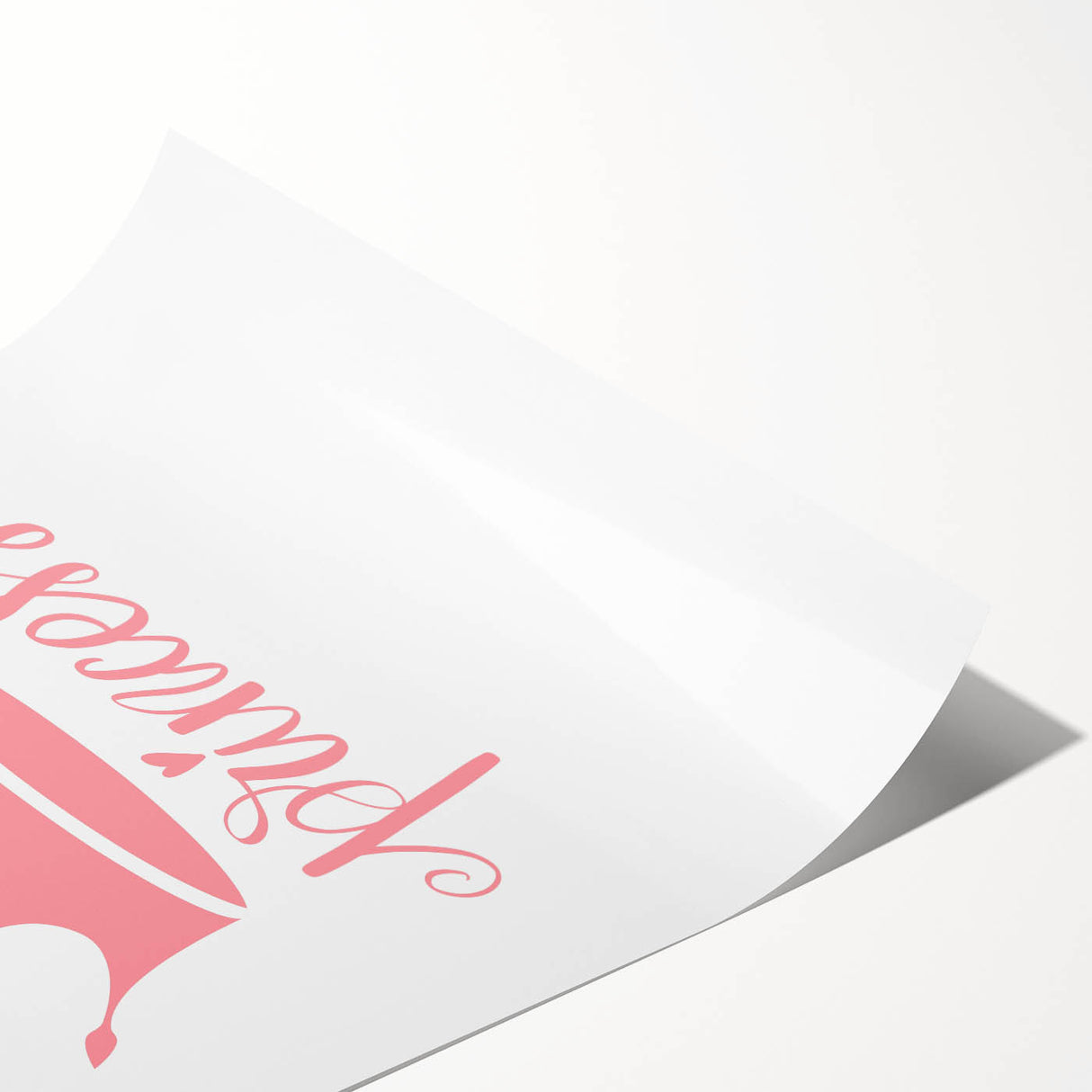 Girls Room Wall Art – Princess Crown Nursery Print