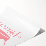 Girls Room Wall Art – Princess Crown Nursery Print