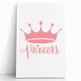 Girls Room Wall Art – Princess Crown Nursery Print