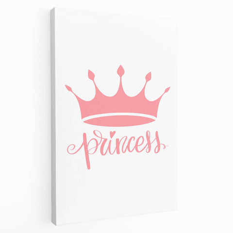 Girls Room Wall Art – Princess Crown Nursery Print