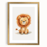 Cute Lion Nursery Wall Art - Baby Room Decor for Kids