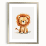 Cute Lion Nursery Wall Art - Baby Room Decor for Kids