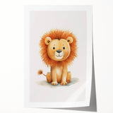 Cute Lion Nursery Wall Art - Baby Room Decor for Kids