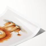 Cute Lion Nursery Wall Art - Baby Room Decor for Kids
