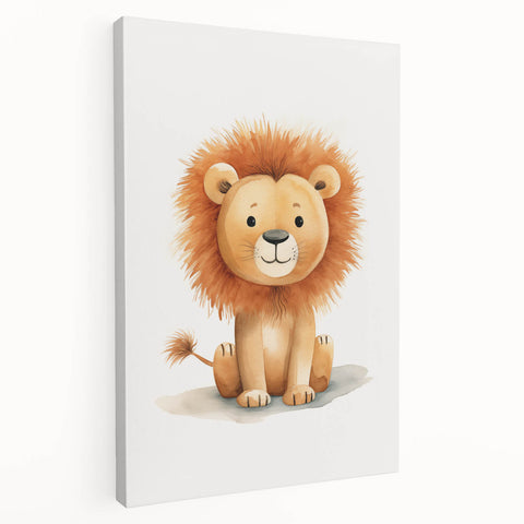 Cute Lion Nursery Wall Art - Baby Room Decor for Kids