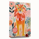 Framed Canvas Art for Children - Majestic Lion Nursery Print