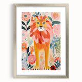 Framed Canvas Art for Children - Majestic Lion Nursery Print