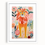 Framed Canvas Art for Children - Majestic Lion Nursery Print