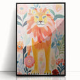 Framed Canvas Art for Children - Majestic Lion Nursery Print