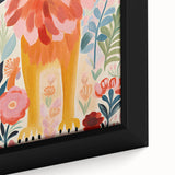 Framed Canvas Art for Children - Majestic Lion Nursery Print