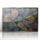 Framed acrylic wall art featuring a stunning silver landscape design, showcasing intricate details and a modern aesthetic, perfect for home decor enhancement.