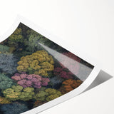 Rolled landscape print showcasing a vibrant African-inspired design with intricate patterns and warm colors, packaged securely in a durable cardboard tube for safe shipping.