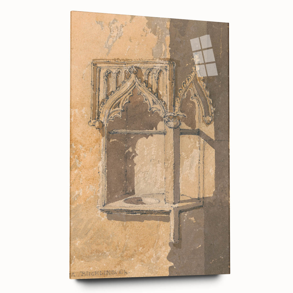 Medieval Wall Art - Gothic Piscina in Blickling Church, Norfolk Print