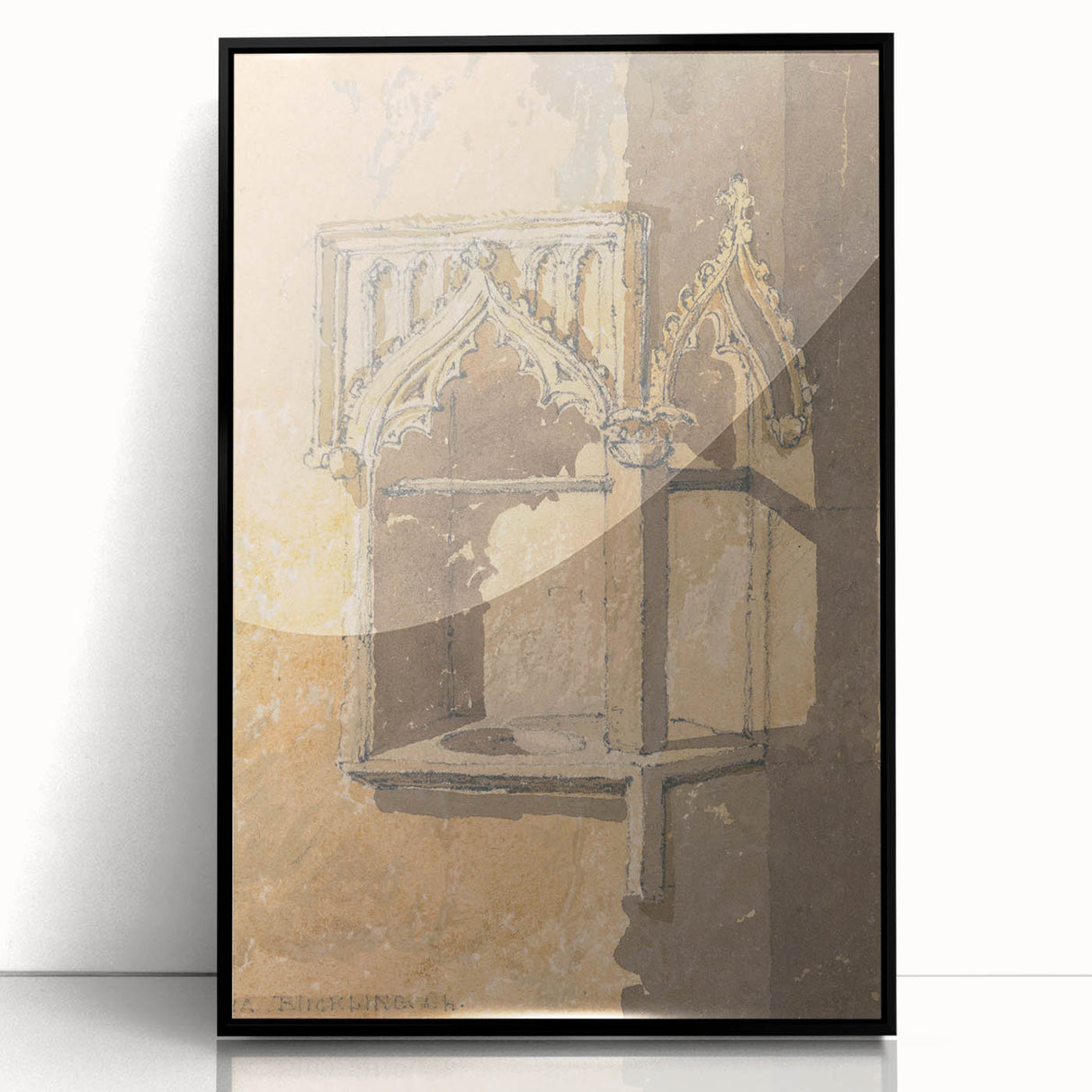 Medieval Wall Art - Gothic Piscina in Blickling Church, Norfolk Print