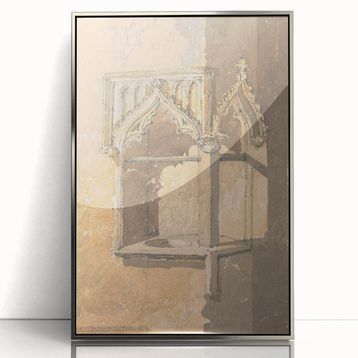 Medieval Wall Art - Gothic Piscina in Blickling Church, Norfolk Print