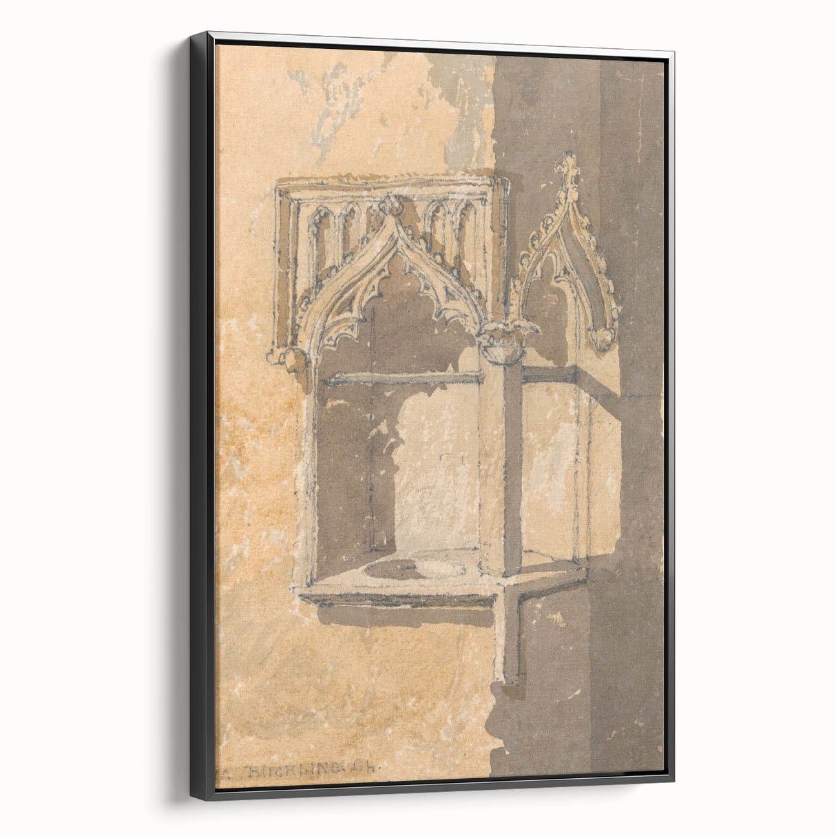Medieval Wall Art - Gothic Piscina in Blickling Church, Norfolk Print