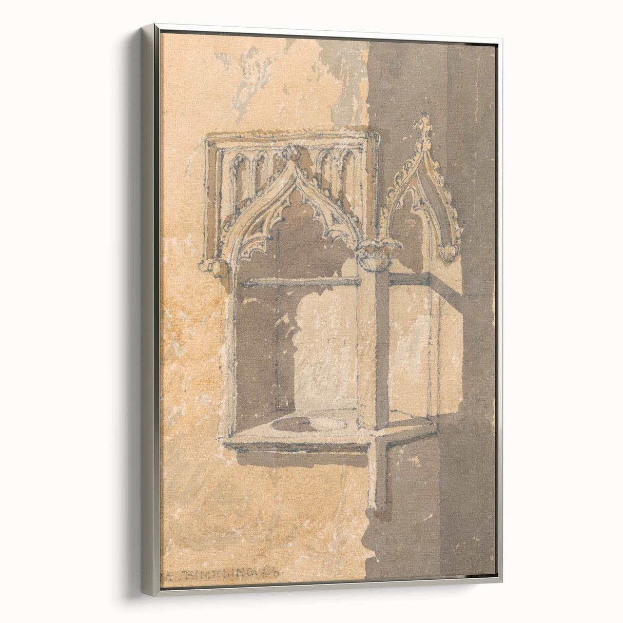 Medieval Wall Art - Gothic Piscina in Blickling Church, Norfolk Print