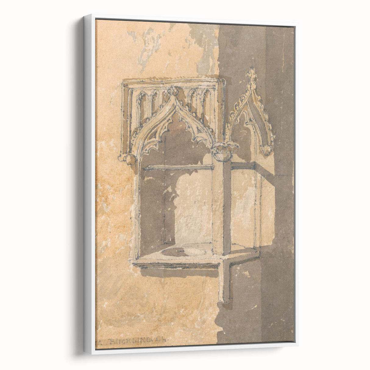 Medieval Wall Art - Gothic Piscina in Blickling Church, Norfolk Print