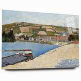 Coastal Landscape Modern Art Print - Contemporary Pointillist Decor