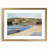 Coastal Landscape Modern Art Print - Contemporary Pointillist Decor