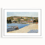 Coastal Landscape Modern Art Print - Contemporary Pointillist Decor