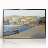 Coastal Landscape Modern Art Print - Contemporary Pointillist Decor