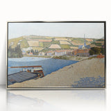 Coastal Landscape Modern Art Print - Contemporary Pointillist Decor