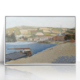 Coastal Landscape Modern Art Print - Contemporary Pointillist Decor