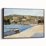 Coastal Landscape Modern Art Print - Contemporary Pointillist Decor