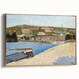 Coastal Landscape Modern Art Print - Contemporary Pointillist Decor