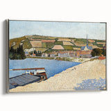 Coastal Landscape Modern Art Print - Contemporary Pointillist Decor