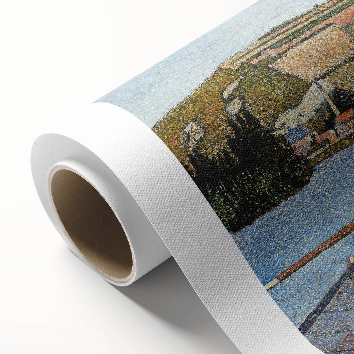 Coastal Landscape Modern Art Print - Contemporary Pointillist Decor