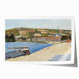 Coastal Landscape Modern Art Print - Contemporary Pointillist Decor