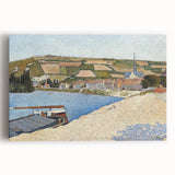 Coastal Landscape Modern Art Print - Contemporary Pointillist Decor