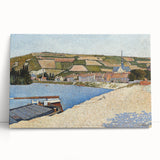 Coastal Landscape Modern Art Print - Contemporary Pointillist Decor