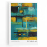 Large black and white abstract canvas art, ideal for kitchen wall decor.