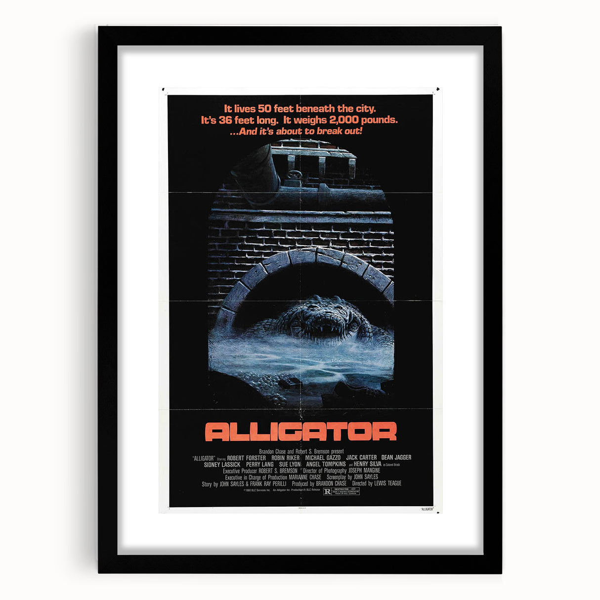 Retro Wall Art – Alligator 1980 Vintage Poster
