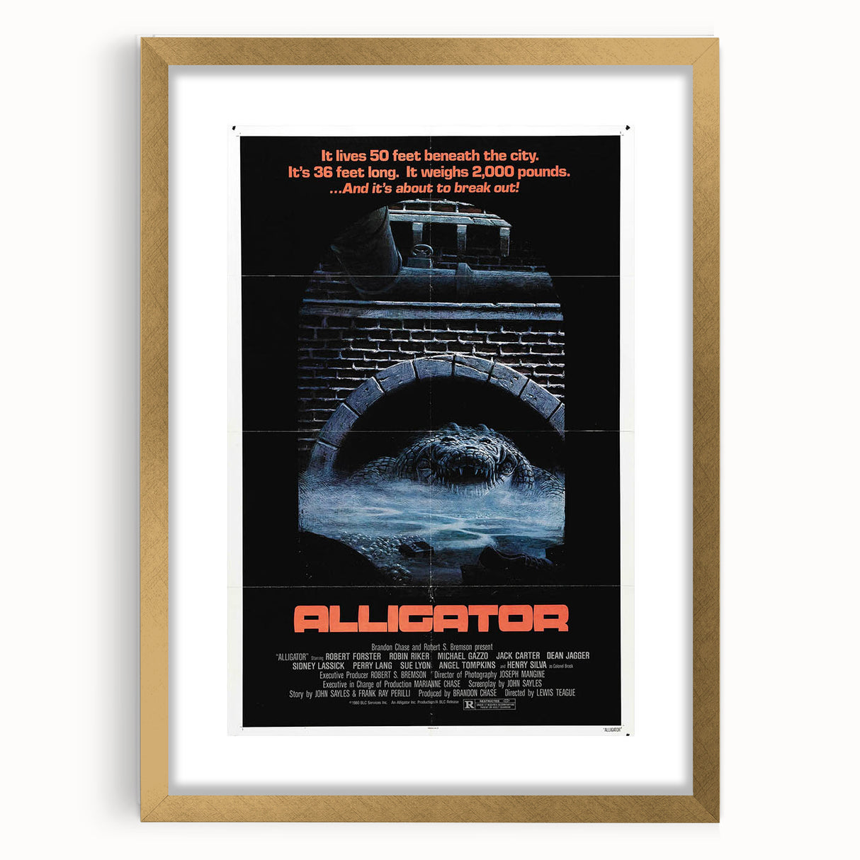 Retro Wall Art – Alligator 1980 Vintage Poster